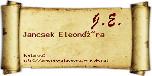 Jancsek Eleonóra névjegykártya