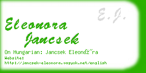 eleonora jancsek business card